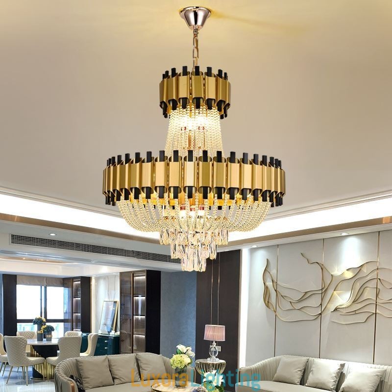Designer Touch Decorative Crystal Pendant Light Gold Luxury Decrative Ceiling Lamp