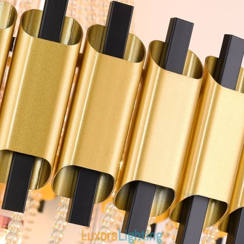 Designer Touch Decorative Crystal Pendant Light Gold Luxury Decrative Ceiling Lamp