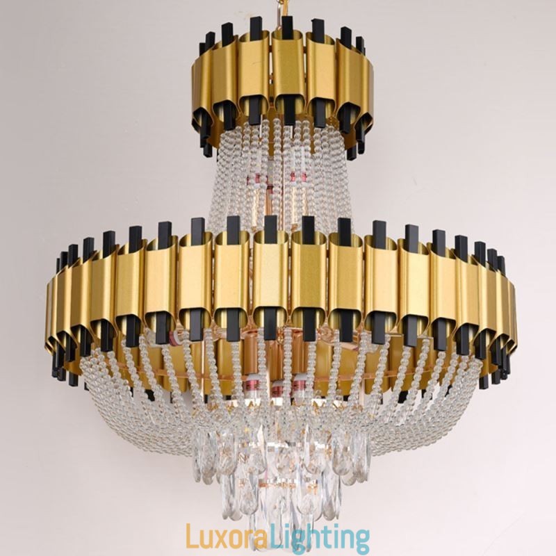 Designer Touch Decorative Crystal Pendant Light Gold Luxury Decrative Ceiling Lamp