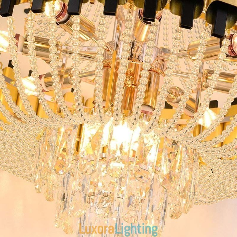 Designer Touch Decorative Crystal Pendant Light Gold Luxury Decrative Ceiling Lamp
