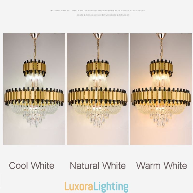 Designer Touch Decorative Crystal Pendant Light Gold Luxury Decrative Ceiling Lamp