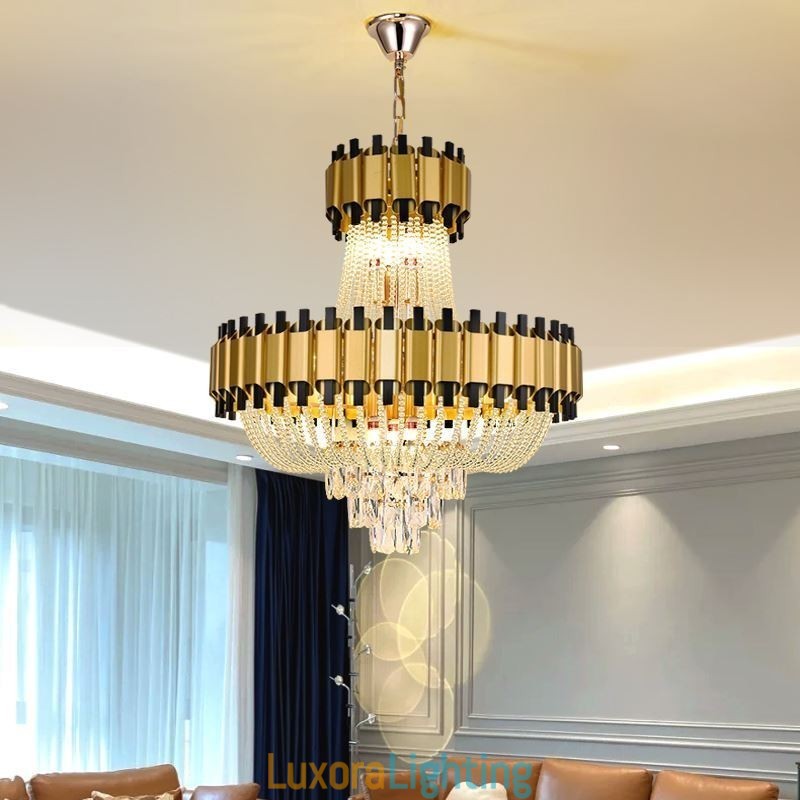 Designer Touch Decorative Crystal Pendant Light Gold Luxury Decrative Ceiling Lamp