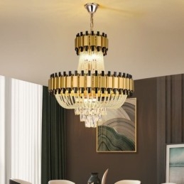Designer Touch Decorative Crystal Pendant Light Gold Luxury Decrative Ceiling Lamp