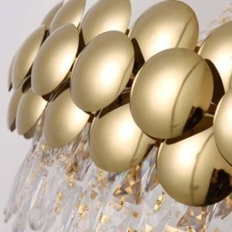 Designer Touch Decorative Crystal Pendant Light Electroplated Gold Duplex Luxury Decrative Ceiling Lamp 80cm