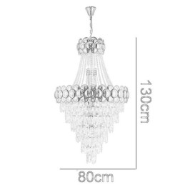 Designer Touch Decorative Crystal Pendant Light Electroplated Gold Duplex Luxury Decrative Ceiling Lamp 80cm