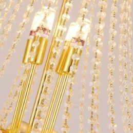 Designer Touch Decorative Crystal Pendant Light Electroplated Gold Duplex Luxury Decrative Ceiling Lamp 80cm