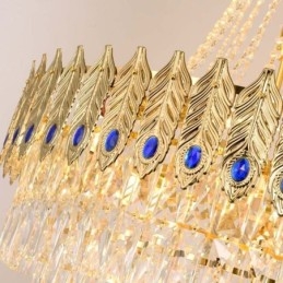 Designer Touch Decorative Crystal Pendant Light Sophisticated Luxury Decrative Hanging Light 80cm