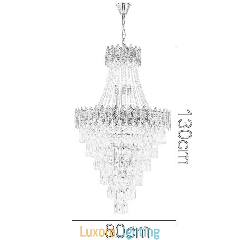 Designer Touch Decorative Crystal Pendant Light Sophisticated Luxury Decrative Hanging Light 80cm