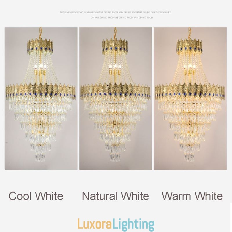 Designer Touch Decorative Crystal Pendant Light Sophisticated Luxury Decrative Hanging Light 80cm