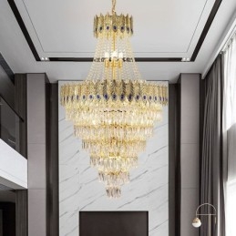 Designer Touch Decorative Crystal Pendant Light Sophisticated Luxury Decrative Hanging Light 80cm