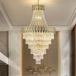 Designer Touch Decorative Crystal Pendant Light Sophisticated Luxury Decrative Hanging Light 80cm