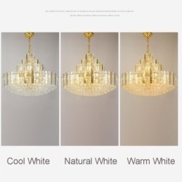 Designer Touch Decorative Crystal Pendant Light 4th Floor Luxury Decrative Ceiling Light with Golden Hollow Iron Sheet