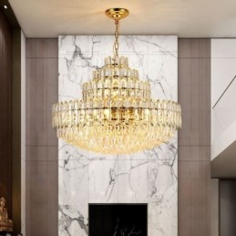 Designer Touch Decorative Crystal Pendant Light Four Layers Luxury Decrative Ceiling Light 80cm