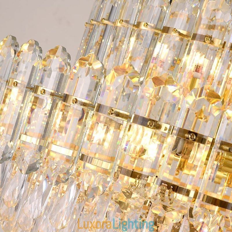 Designer Touch Decorative Crystal Pendant Light Four Layers Luxury Decrative Ceiling Light 80cm
