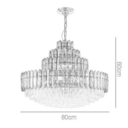 Designer Touch Decorative Crystal Pendant Light Four Layers Luxury Decrative Ceiling Light 80cm