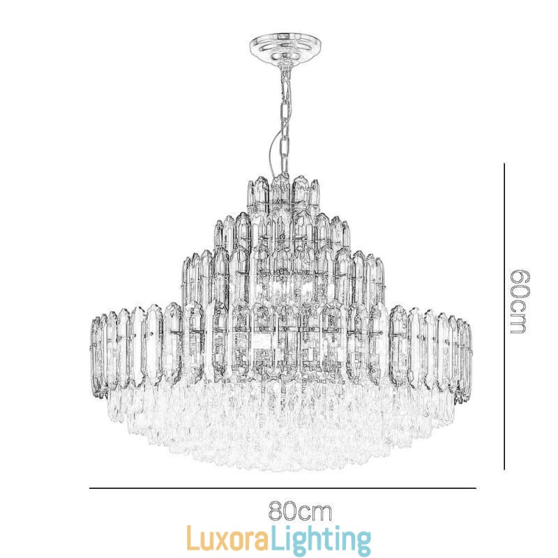 Designer Touch Decorative Crystal Pendant Light Four Layers Luxury Decrative Ceiling Light 80cm