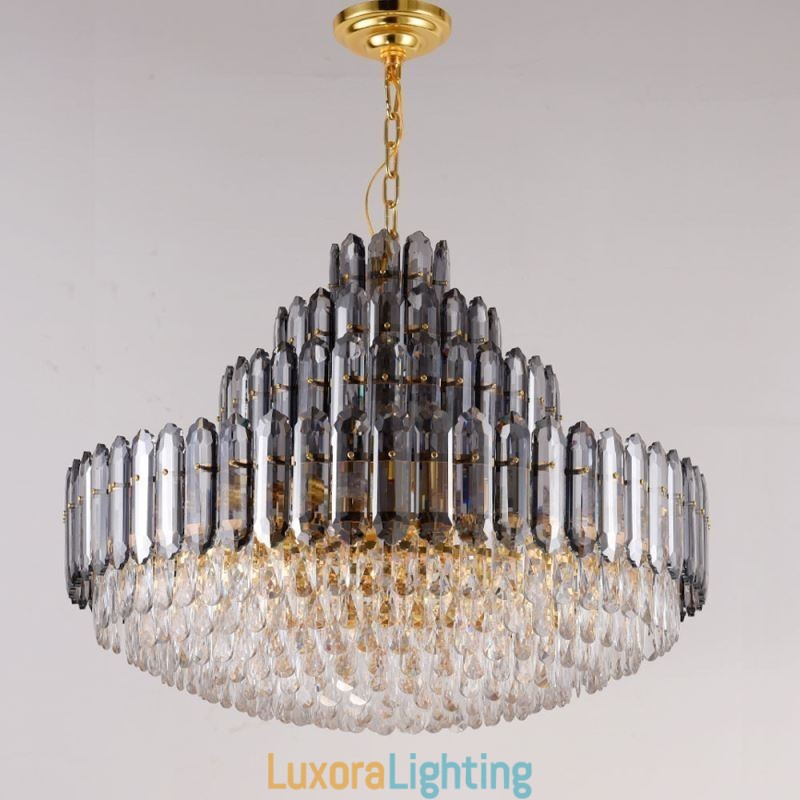 Designer Touch Decorative Crystal Pendant Light Four Layers Luxury Decrative Ceiling Light 80cm