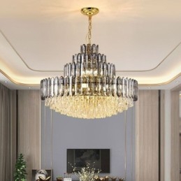 Designer Touch Decorative Crystal Pendant Light Four Layers Luxury Decrative Ceiling Light 80cm