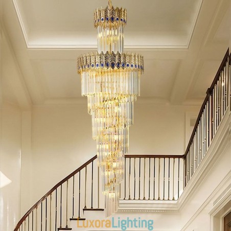 Designer Touch Decorative Gold Crystal Pendant Light Electroplated Gold Phoenix Tail Lampshade Ceiling Light