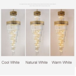 Designer Touch Decorative Gold Crystal Pendant Light Electroplated Gold Phoenix Tail Lampshade Ceiling Light