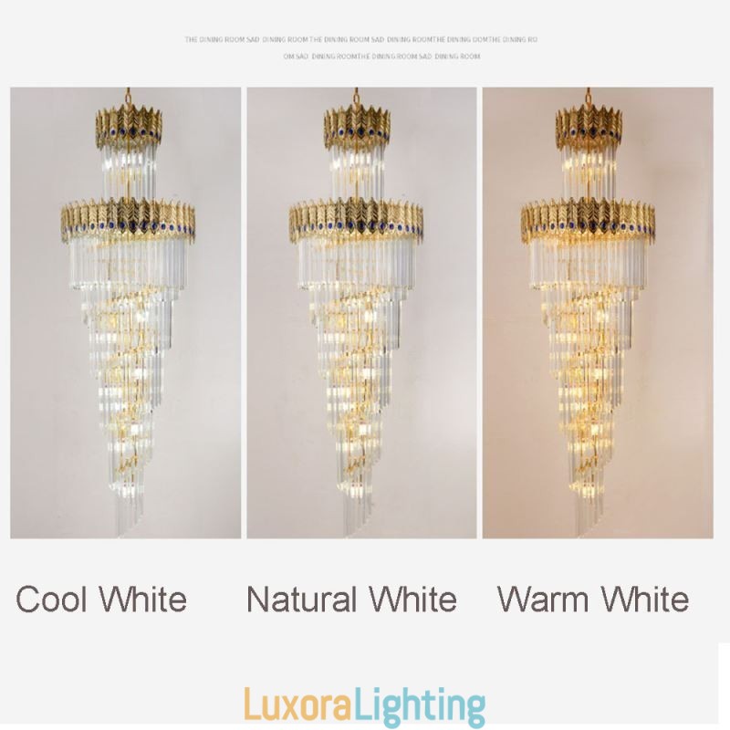 Designer Touch Decorative Gold Crystal Pendant Light Electroplated Gold Phoenix Tail Lampshade Ceiling Light
