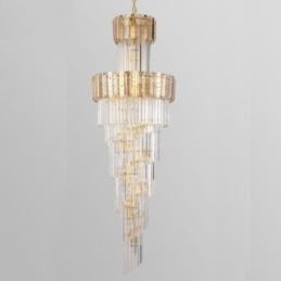 Designer Touch Decorative Gold Crystal Pendant Light Luxurious Decrative Ceiling Light 蠁60*H180cm