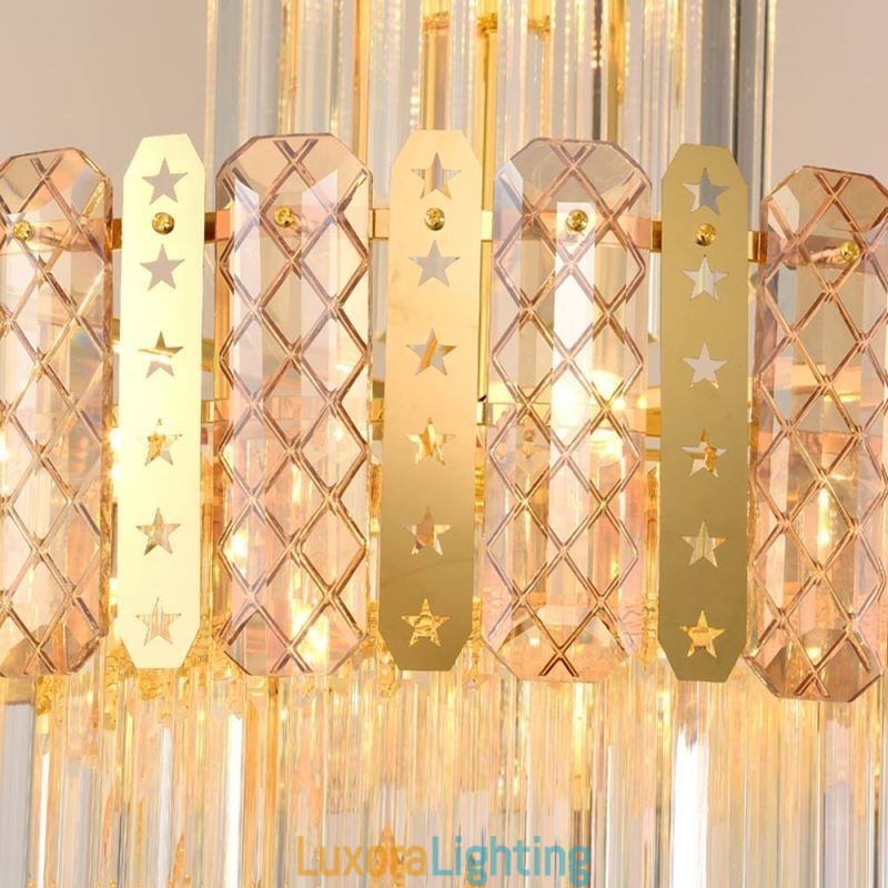 Designer Touch Decorative Gold Crystal Pendant Light Luxurious Decrative Ceiling Light 蠁60*H180cm