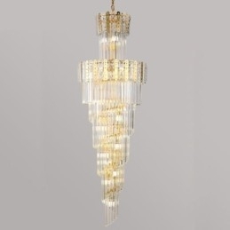 Designer Touch Decorative Gold Crystal Pendant Light Luxurious Decrative Ceiling Light 蠁60*H180cm