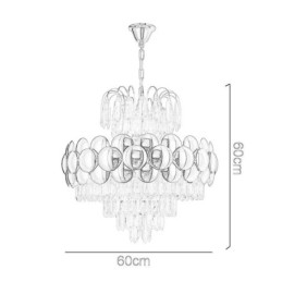 Designer Touch Decorative Crystal Pendant Light Electroplated Gold Luxury Decrative Ceiling Light 60cm