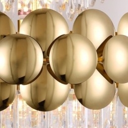 Designer Touch Decorative Crystal Pendant Light Electroplated Gold Luxury Decrative Ceiling Light 60cm
