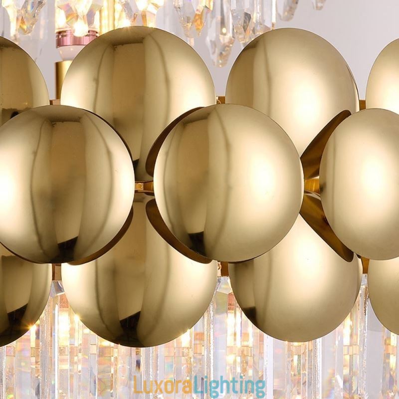 Designer Touch Decorative Crystal Pendant Light Electroplated Gold Luxury Decrative Ceiling Light 60cm