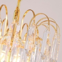 Designer Touch Decorative Crystal Pendant Light Electroplated Gold Luxury Decrative Ceiling Light 60cm
