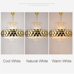 Designer Touch Decorative Crystal Pendant Light Electroplated Gold Luxury Decrative Ceiling Light 60cm