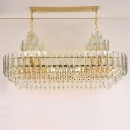 Designer Touch Decorative Crystal Pendant Light Rectangular Luxury Decrative Ceiling Light 100cm