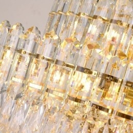 Designer Touch Decorative Crystal Pendant Light Rectangular Luxury Decrative Ceiling Light 100cm