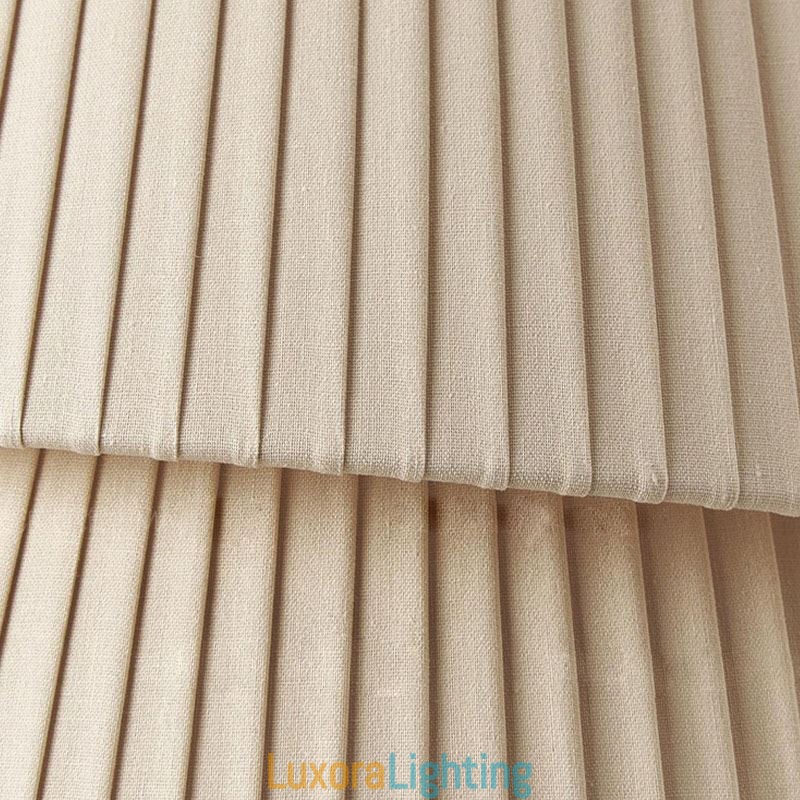 Designer Touch Decorative Pendant Light French Cream Style Double Layer Fabric Lampshade Ceiling Lamp