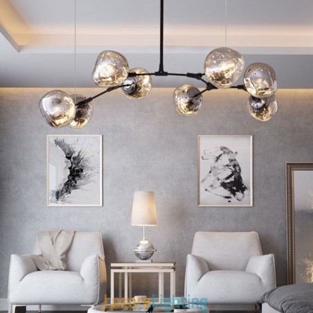 Designer Touch Decorative Nordic Ceiling Lamp Modern Electroplated Stained Glass Lampshade Pendant Light