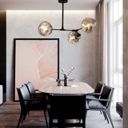 Designer Touch Decorative Nordic Ceiling Lamp Modern Electroplated Stained Glass Lampshade Pendant Light