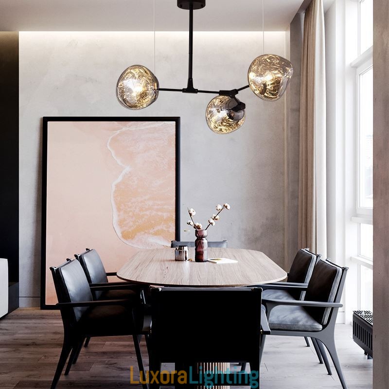 Designer Touch Decorative Nordic Ceiling Lamp Modern Electroplated Stained Glass Lampshade Pendant Light