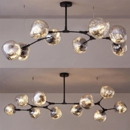 Designer Touch Decorative Nordic Ceiling Lamp Modern Electroplated Stained Glass Lampshade Pendant Light