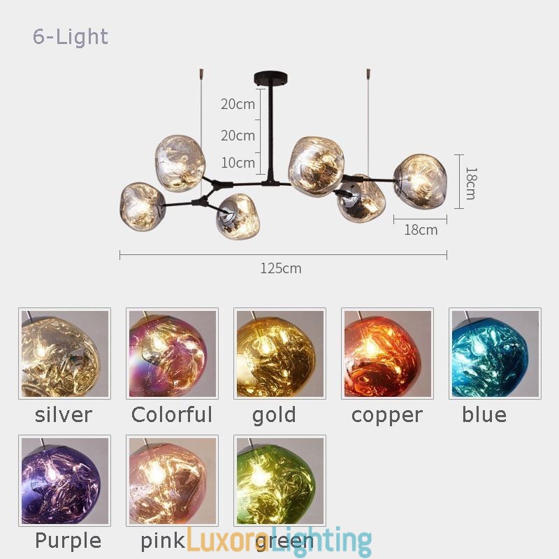 Designer Touch Decorative Nordic Ceiling Lamp Modern Electroplated Stained Glass Lampshade Pendant Light