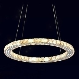 Designer Touch Decorative Crystal Pendant Light Lighting Lamps Modern Fixtures Amber K9 Crystal Round Single Ring 30CM