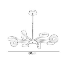 Designer Touch Decorative Pendant Light Minimalist Nine Heads Circle Ceiling Light