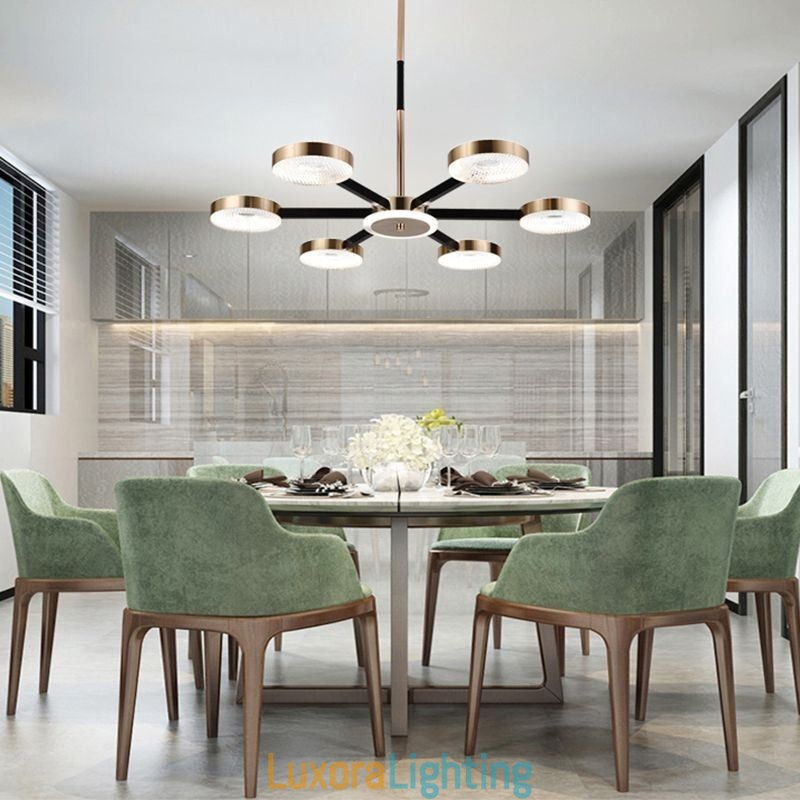 Designer Touch Decorative Pendant Light Minimalist Seven Headed Circle Ceiling Light