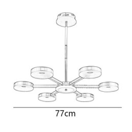 Designer Touch Decorative Pendant Light Minimalist Seven Headed Circle Ceiling Light