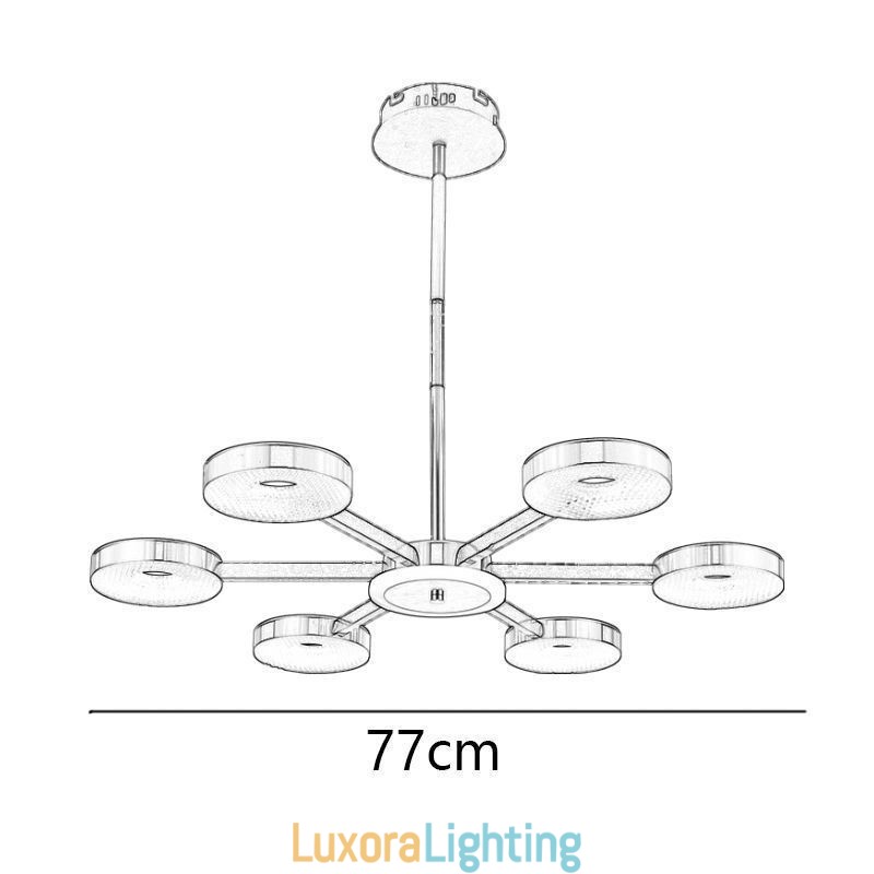 Designer Touch Decorative Pendant Light Minimalist Seven Headed Circle Ceiling Light