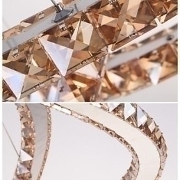 Designer Touch Decorative Crystal Pendant Light Lighting Lamps Modern Fixtures Amber K9 Crystal Round Single Ring 30CM