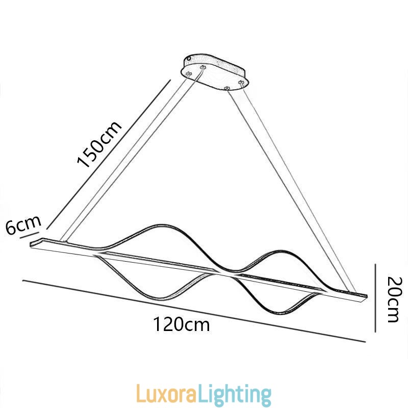 Designer Touch Decorative Pendant Minimalist Light Wave Ceiling Light