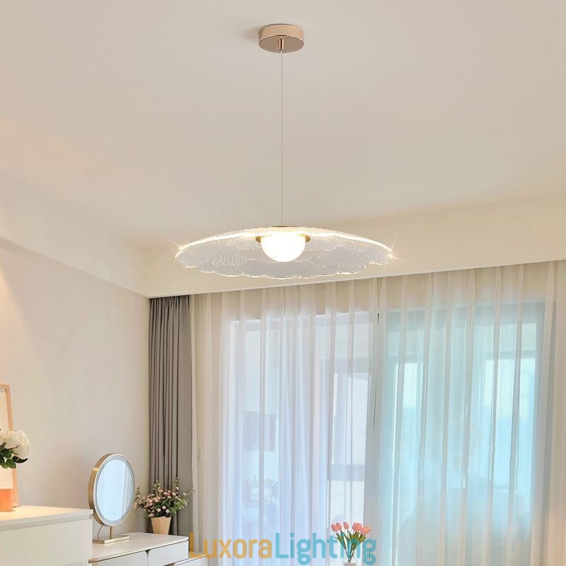 Designer Touch Decorative Pendant Light Acrylic Flower Pan Ceiling Light