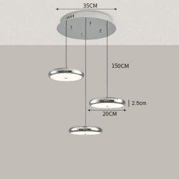 Designer Touch Decorative Pendant Light Three Head Light Round Hanging Light